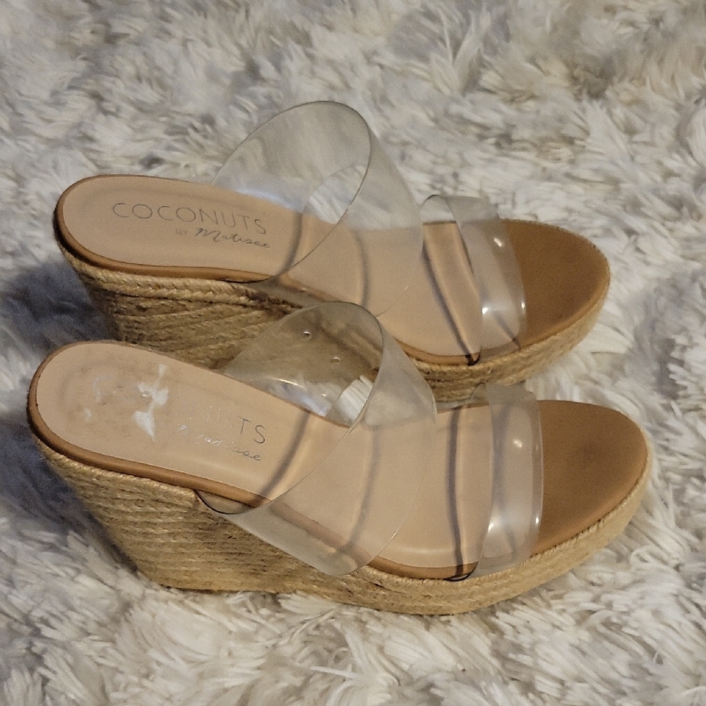 Coconuts by Matisse Transparent Wedge Sandals